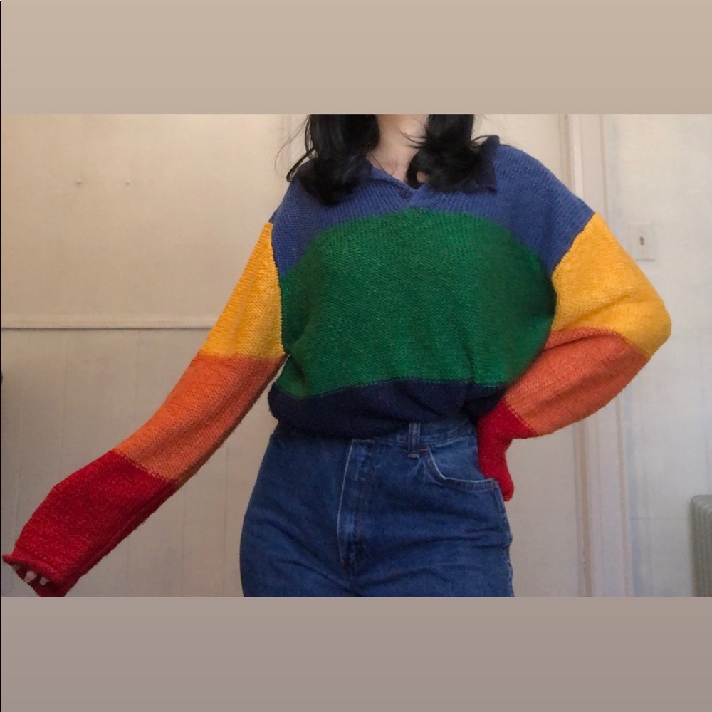 Unif Caleb rainbow sweater